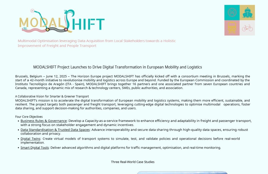 Modalshift press release